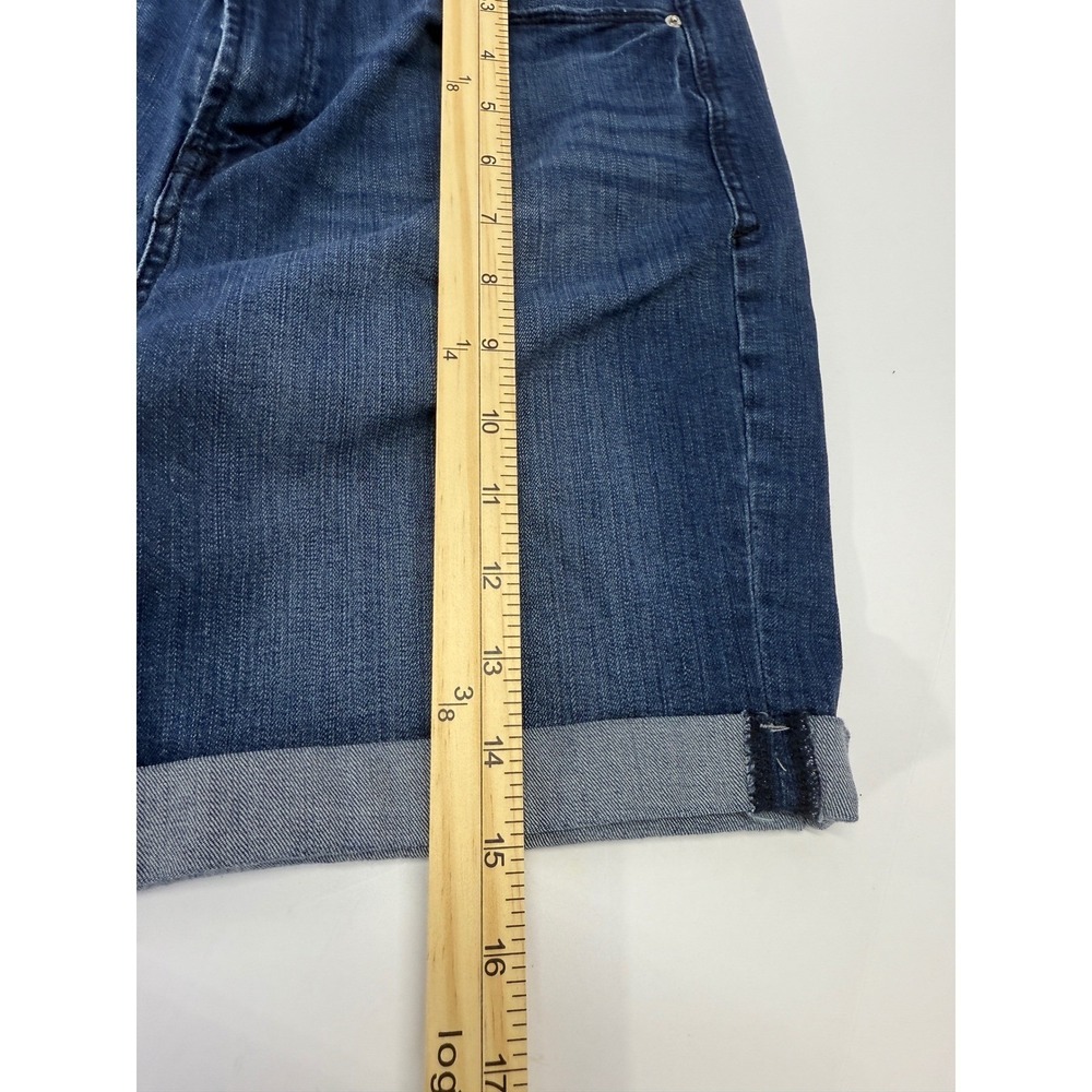 Kensie Jeans Womens Dark Wash Cuffed Bermuda Denim Shorts Size 10/30 Stretch - Picture 7 of 15